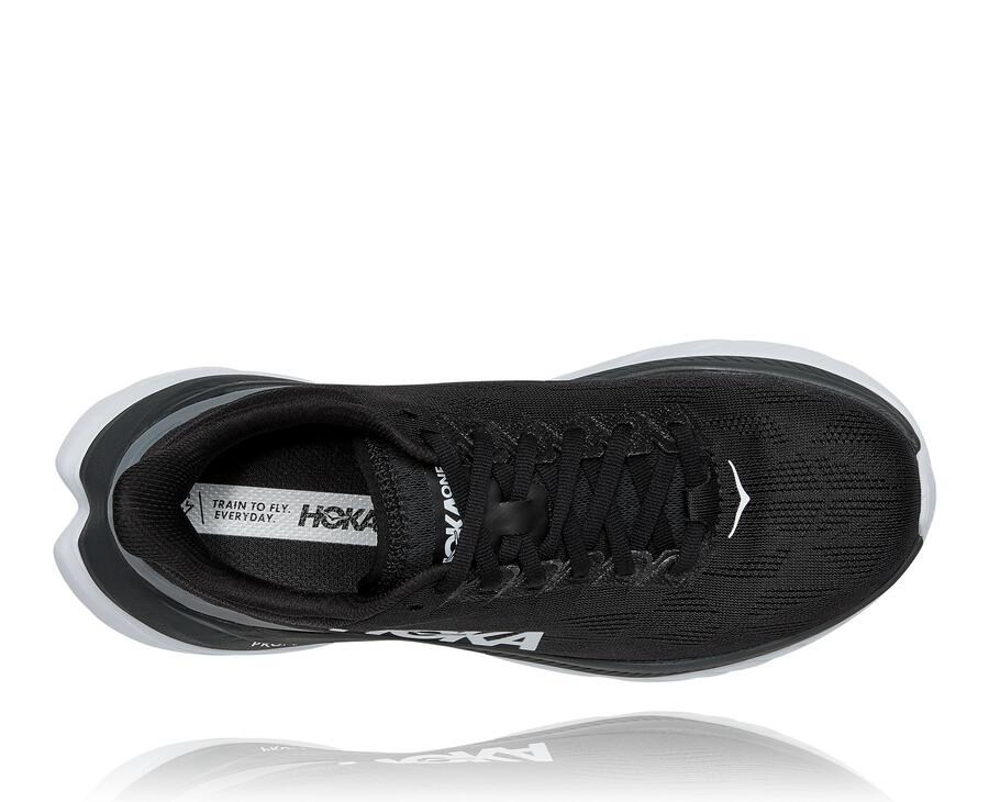 Running Shoes Womens - Hoka One One Mach 4 - Black/White - AVURTOP-95